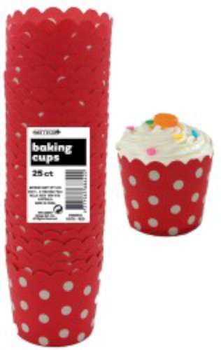 Baking Cups - Red Dots - Click Image to Close